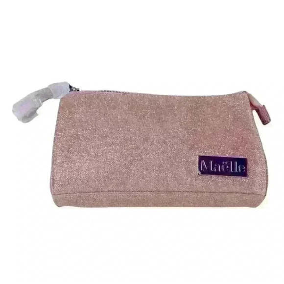 Maelle Handbags - Maelle pink sparkly clutch bag makeup